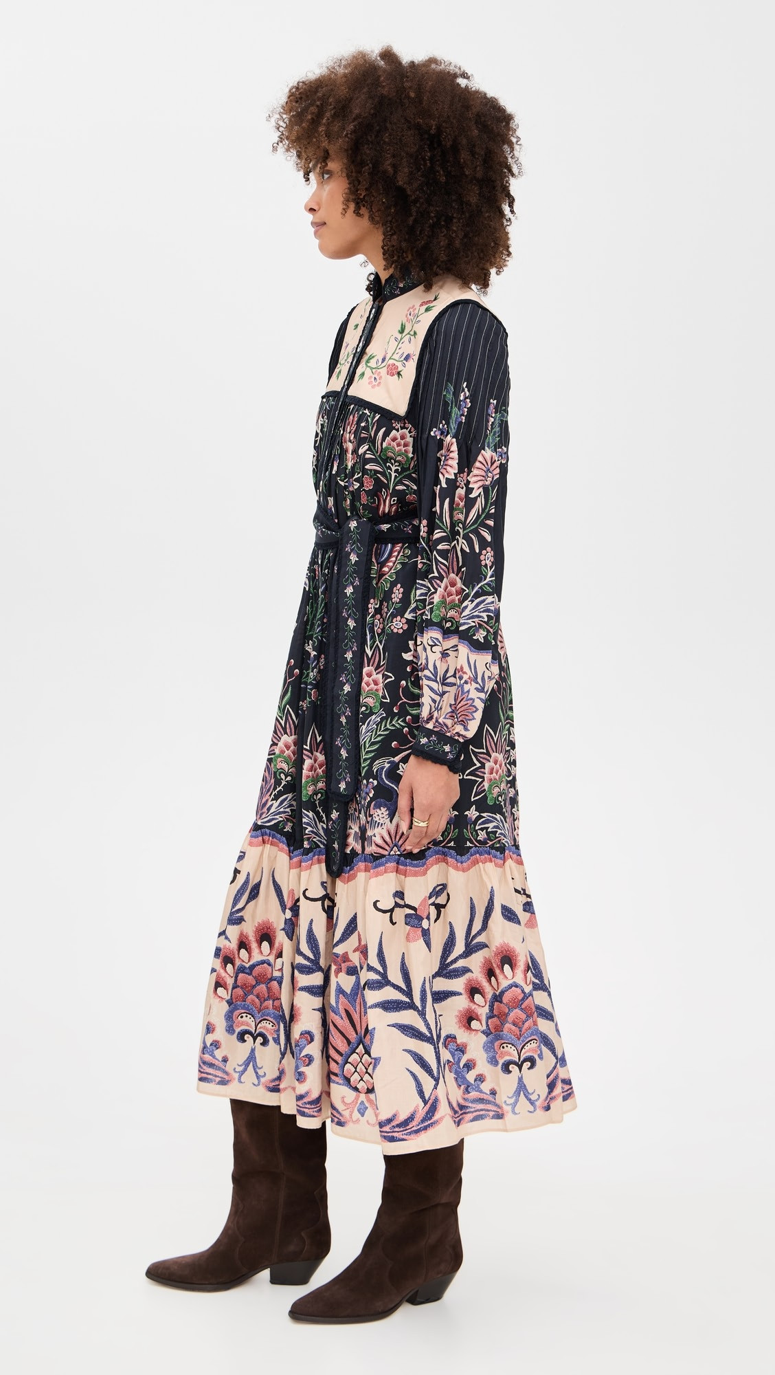Marvelous Garden Black Long Sleeve Maxi Dress | Shopbop