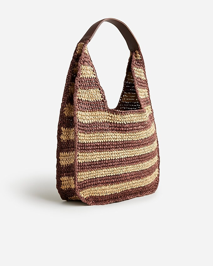 Straw shoulder bag in stripe | J. Crew US