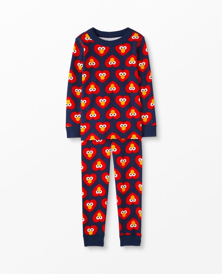 Sesame Street Valentines Long John Pajama Set | Hanna Andersson