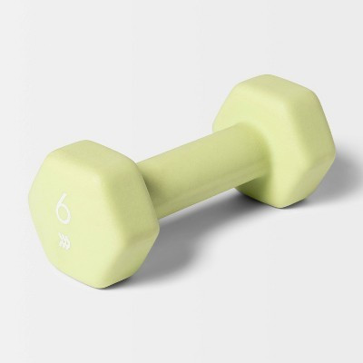 Dumbbell 6lbs Lime - All In Motion™: PVC Coated, Iron Filled, Single Weight | Target