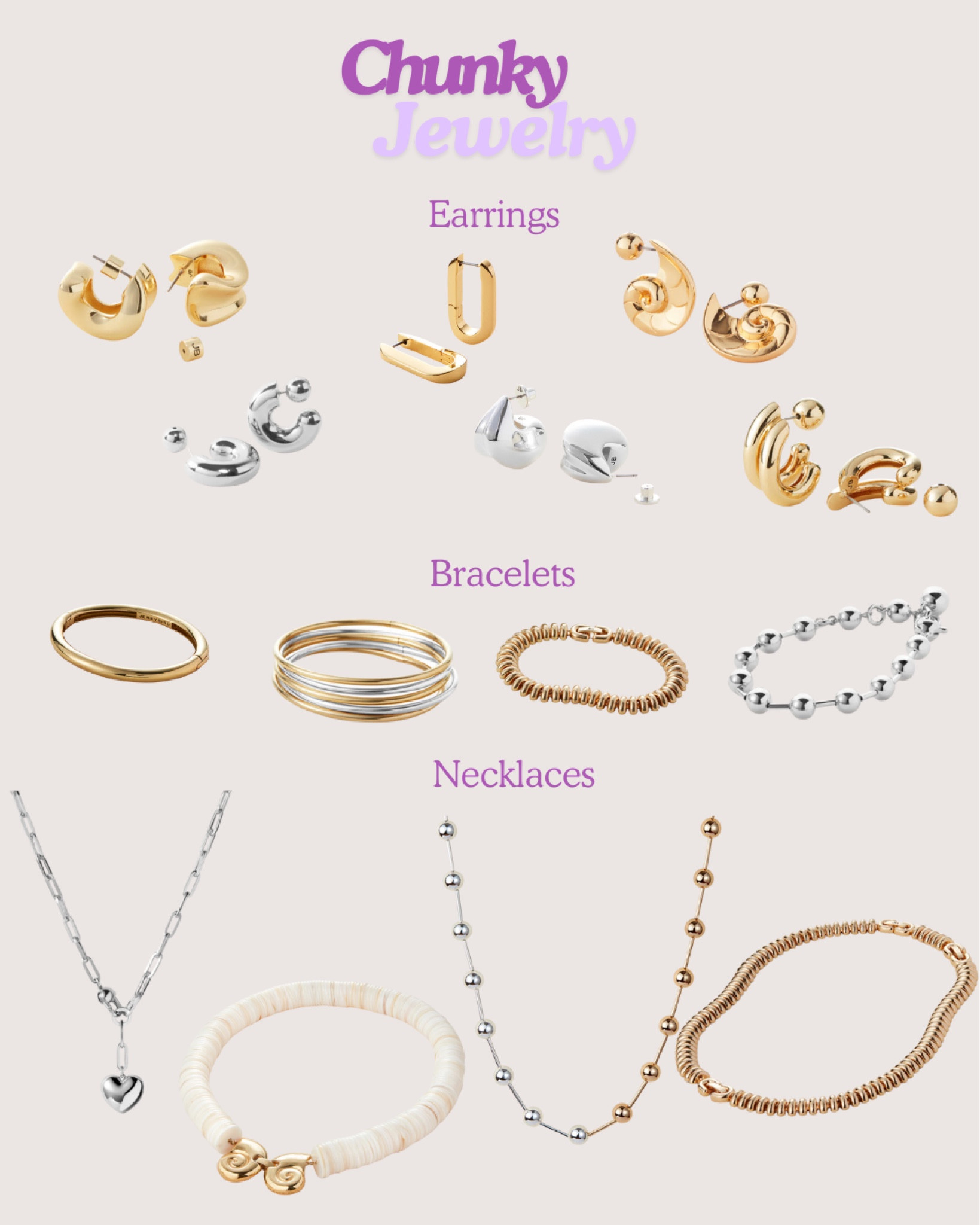Chunky Jewelry favs from Jenny Bird 

#LTKstyletip #LTKgiftguide #LTKsummer