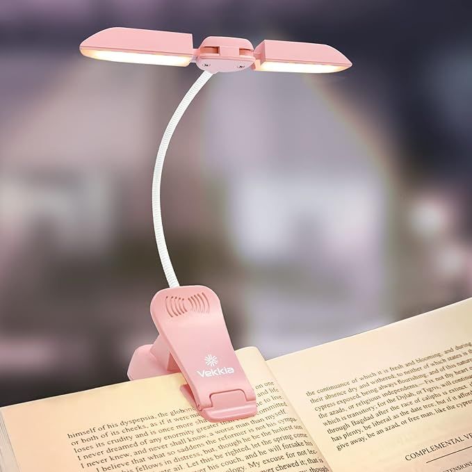 Vekkia 14 LED Rechargeable Book-Light for Reading at Night in Bed, Warm/White Reading Light with ... | Amazon (US)
