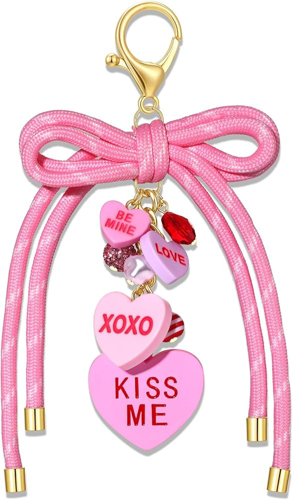 BVGA keychain for women valentines mardi gras st. patrick's day keychain bag charm festival bag a... | Amazon (US)