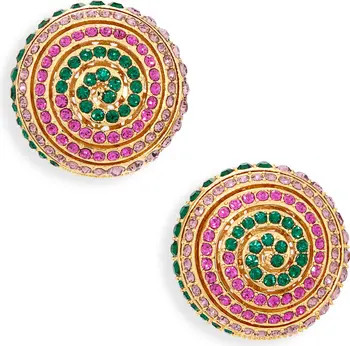 Lele Sadoughi Spiral Crystal Button Stud Earrings | Nordstrom | Nordstrom