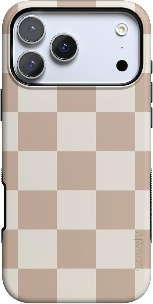 Casely iPhone 17 Pro Case | Fit Check | Neutral Checkerboard | Compatible with MagSafe | Bold Pro... | Amazon (US)