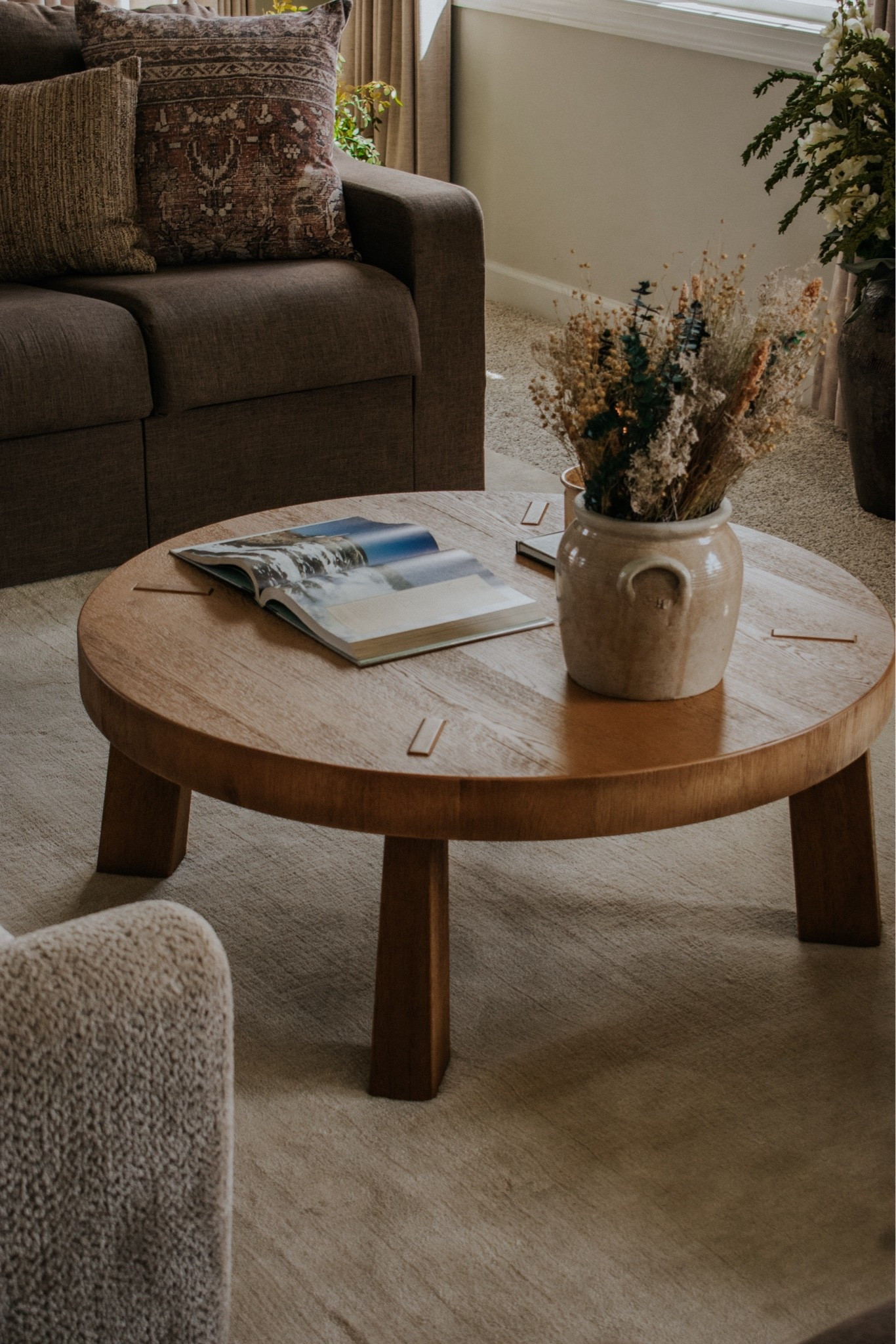 Solid wood coffee table; oak coffee table; Amber interiors; neutral living room

#LTKHome