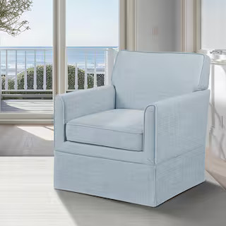 510 Design Paula Light Blue Arm Chair with Slipcover 5DS100-0035 - The Home Depot | The Home Depot