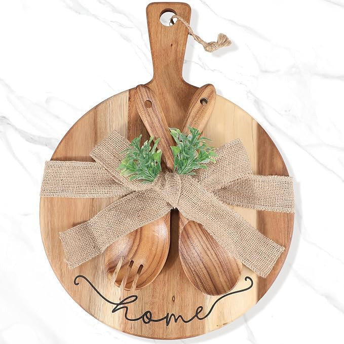 Patelai Housewarming Gifts New Home First Home Gift Acacia Cutting Board Wooden Charcuterie Board... | Amazon (US)