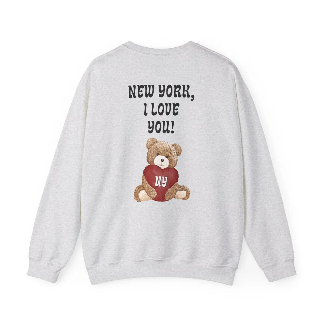 New York I Love You Bear Sweatshirt, Cozy Preppy Crewneck, Cute Gift for New Yorkers, Vintage Ted... | Etsy (US)