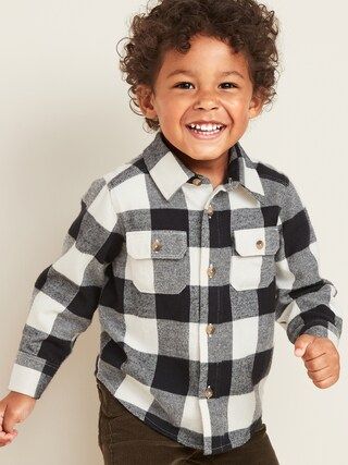 Buffalo-Plaid Flannel Utility Shirt for Toddler Boys | Old Navy (US)