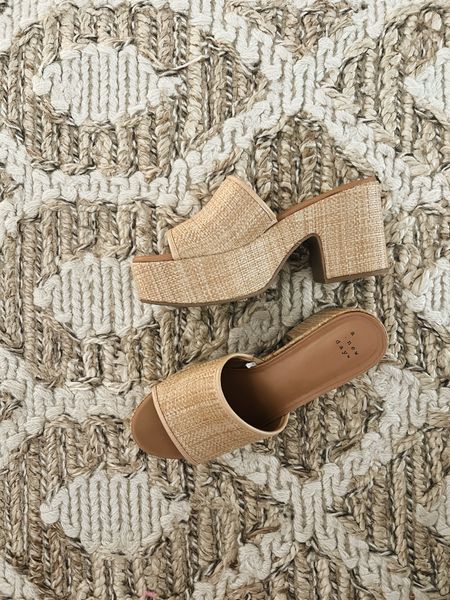Raffia platform heels from Target - so great for spring/summer and on sale!

#LTKfindsunder50 #LTKsalealert