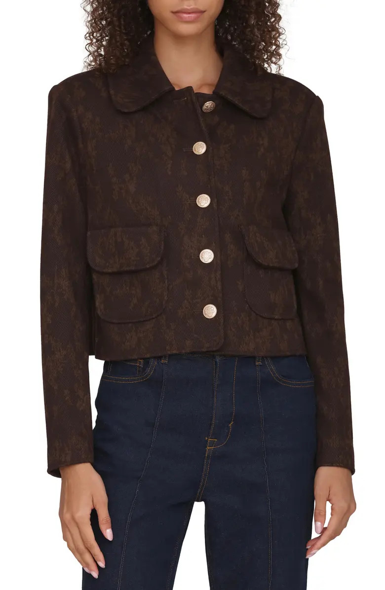 Bagatelle Floral Jacquard Crop Jacket | Nordstrom | Nordstrom