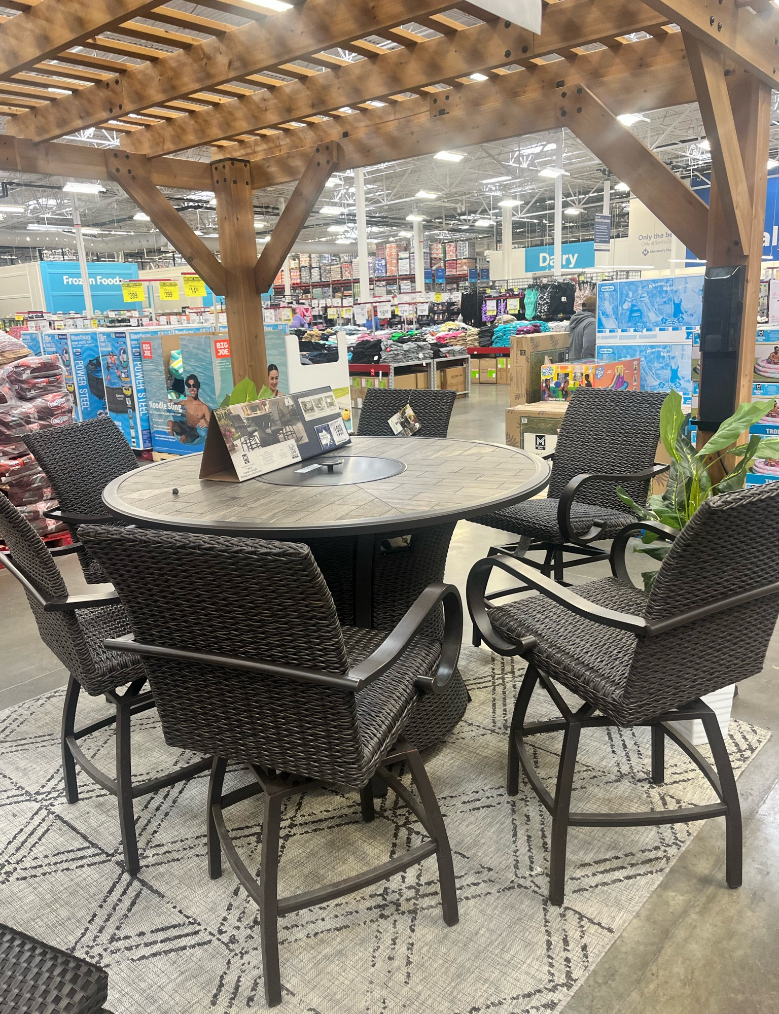 Counterheight dining set with fire ✨

Patio furniture
Outdoor seating
Backyard discovery
Sams club
Sams finds
Pergola

#LTKbaby #LTKSeasonal #LTKhome