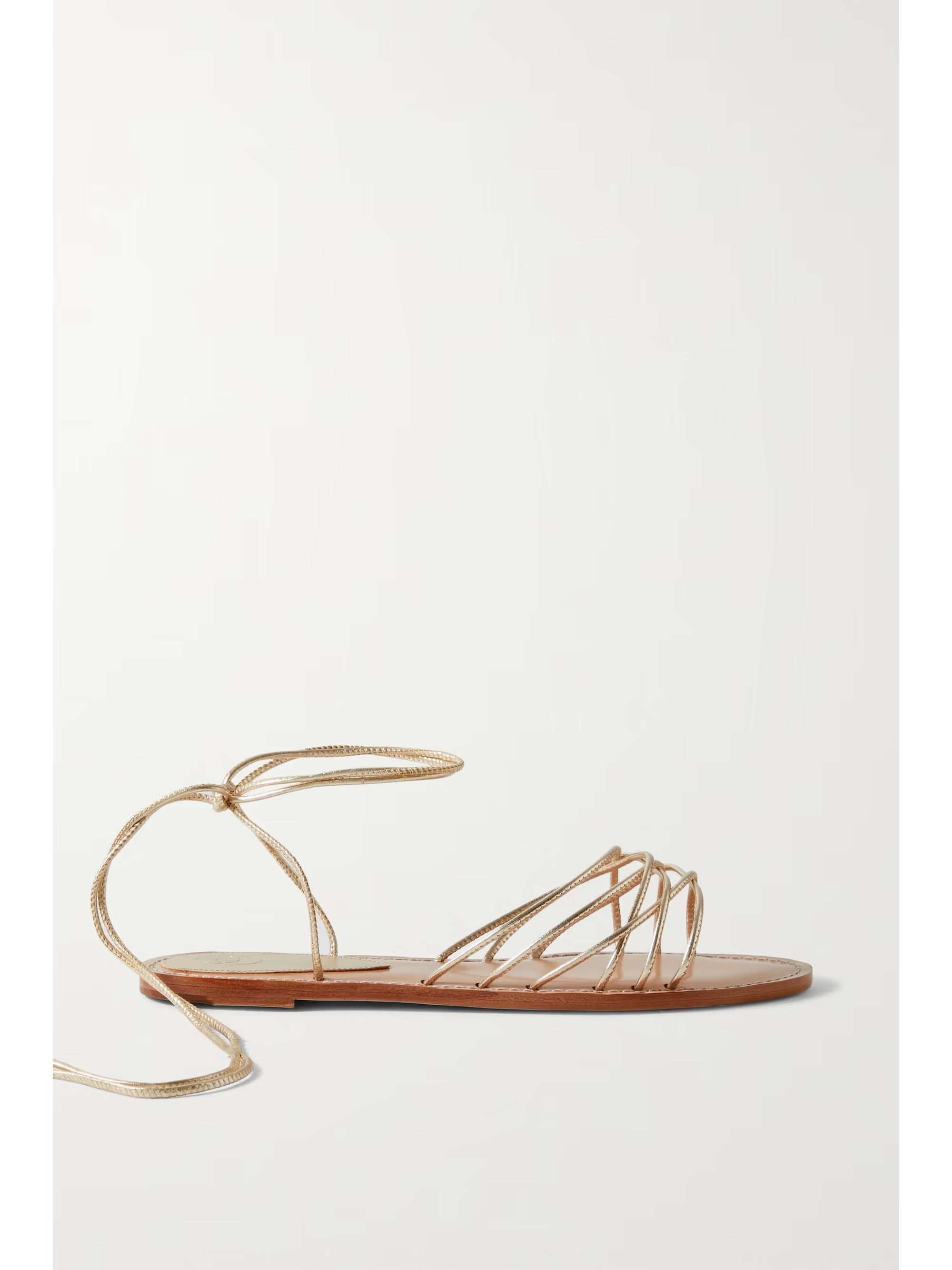 Metallic leather sandals | NET-A-PORTER (US)