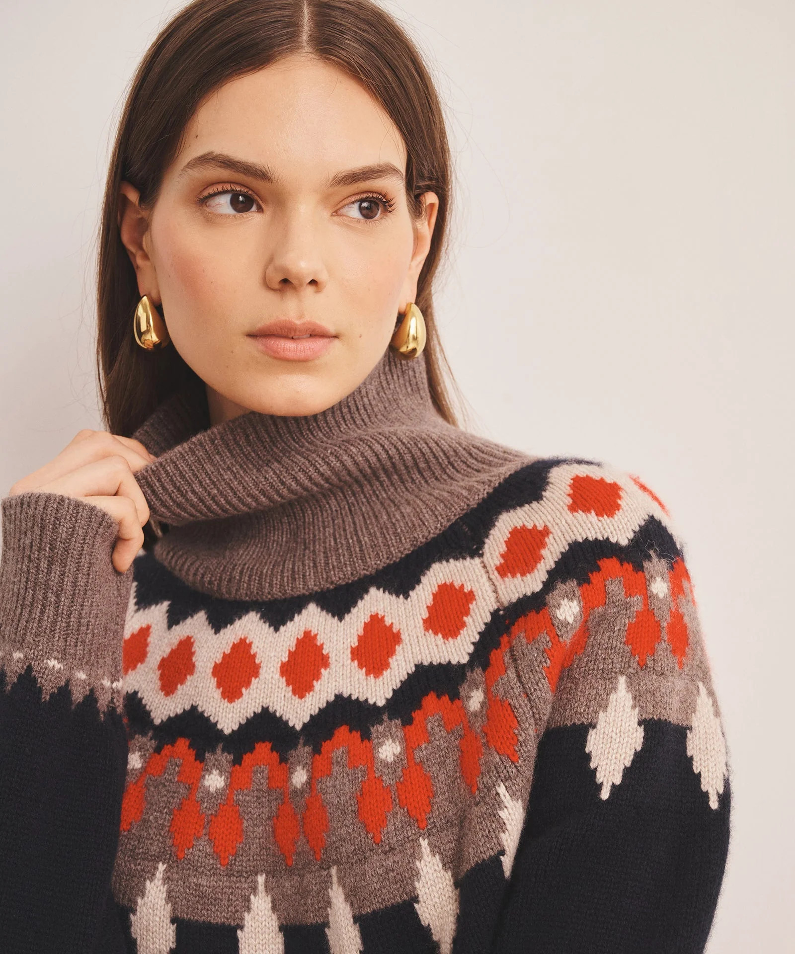 Super Luxe Cashmere Fair Isle Turtleneck Sweater | NAADAM