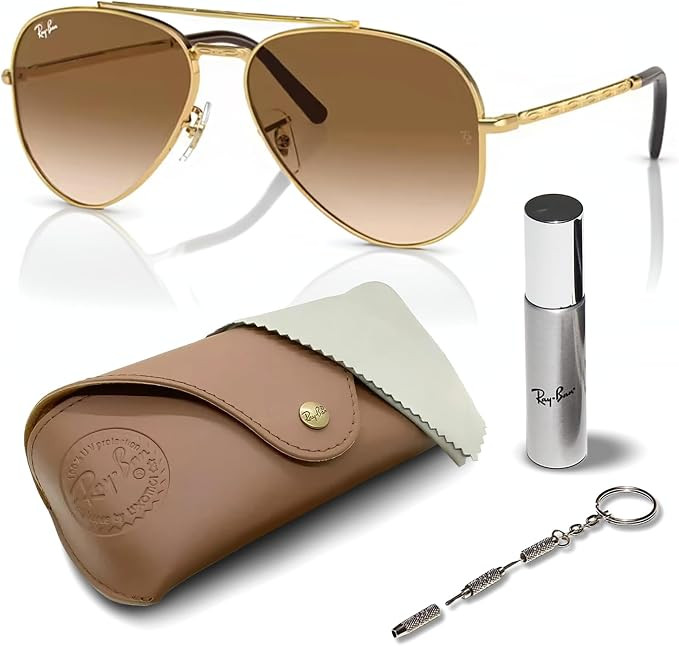 Ray-Ban RB3625 NEW AVIATOR Pilot Shaped Sunglasses for Men & Women with Official RAYBAN Eyewear K... | Amazon (US)