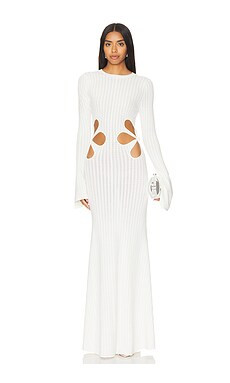 SAU LEE x REVOLVE Destiny Knit Dress in Ivory from Revolve.com | Revolve Clothing (Global)