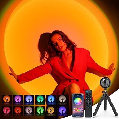Sunset Lamp Projection with Remote Control Endless Colors Sunset Projector Lights LED APP Floor L... | Amazon (US)
