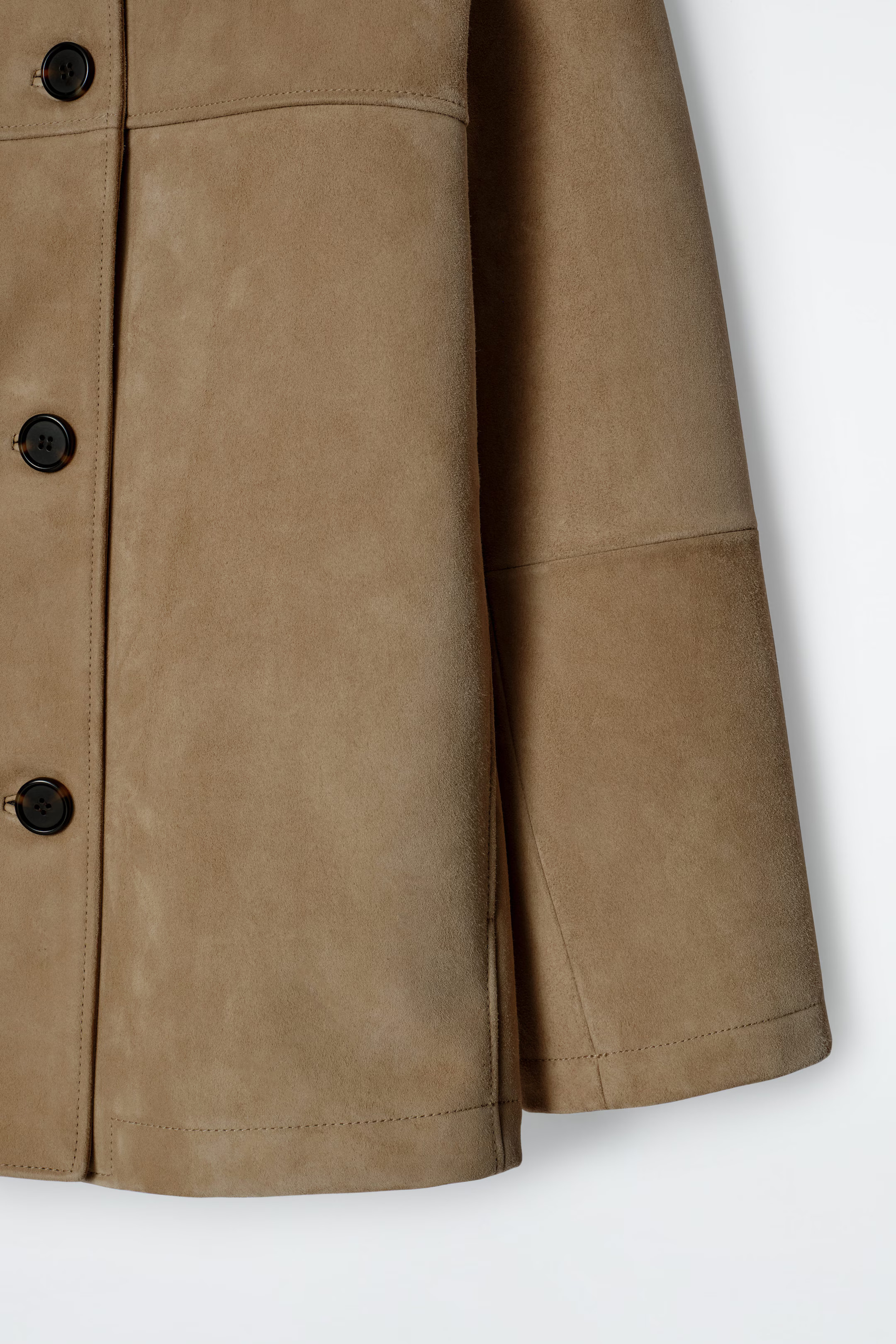 COLLARED SUEDE JACKET - SAND | COS GB | COS UK