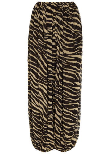 Renier zebra-print georgette balloon trousers | Harvey Nichols