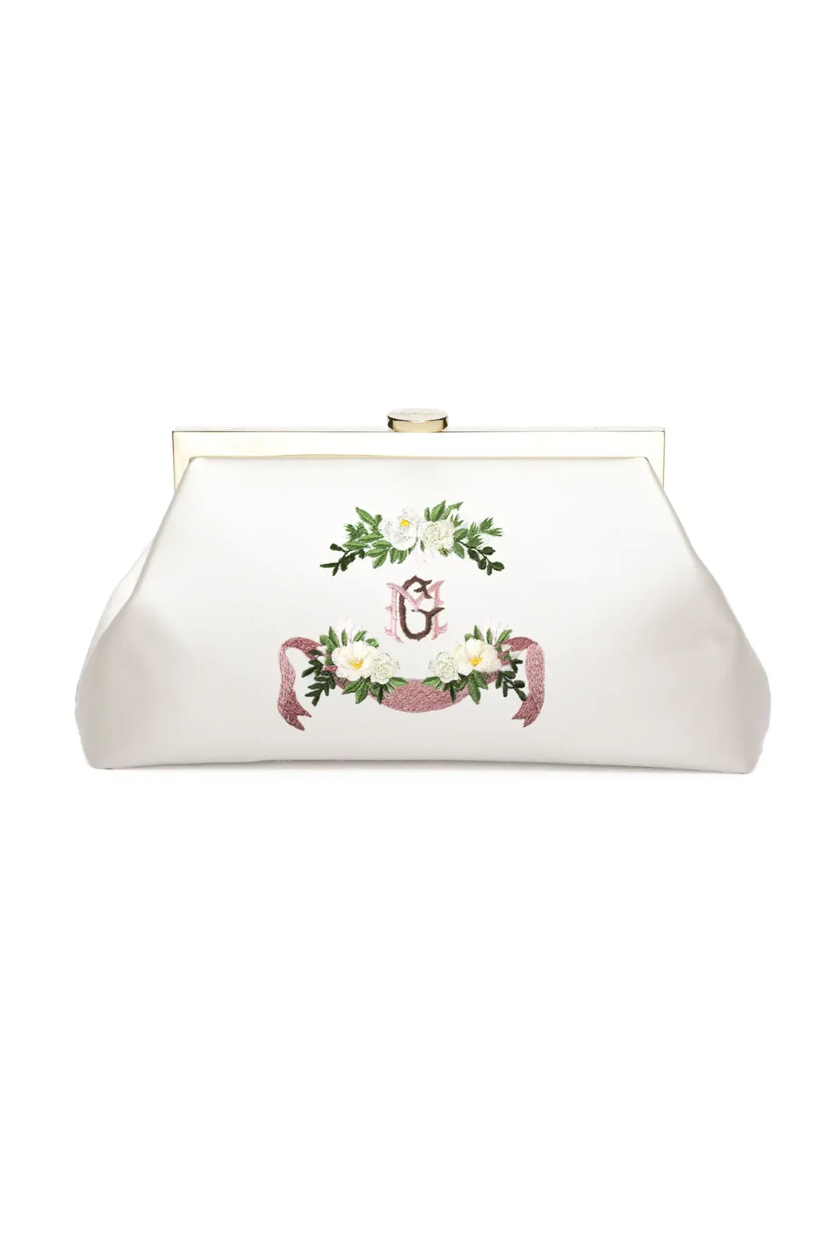 Rosa Clutch in Monogram Embroidery | Over The Moon