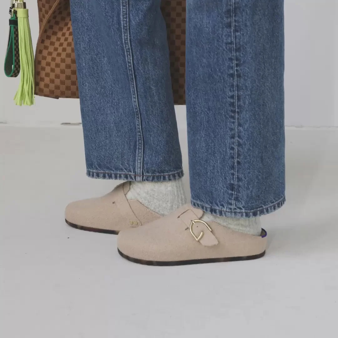 The Buckle Clog in Wren Bouclé | Rothy's | Rothy's