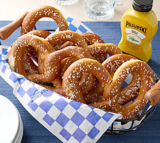 The Pretzel Co. (10) 4.5oz Hand Twisted Soft Baked Preztzels | QVC