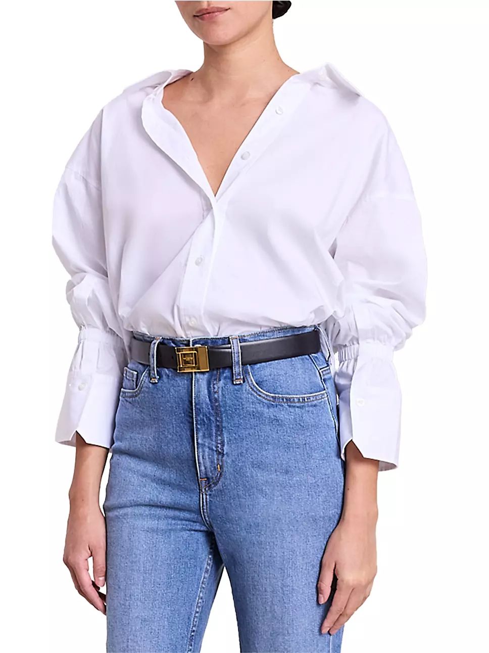 A.L.C. Monica Split Button-Front Shirt | Saks Fifth Avenue