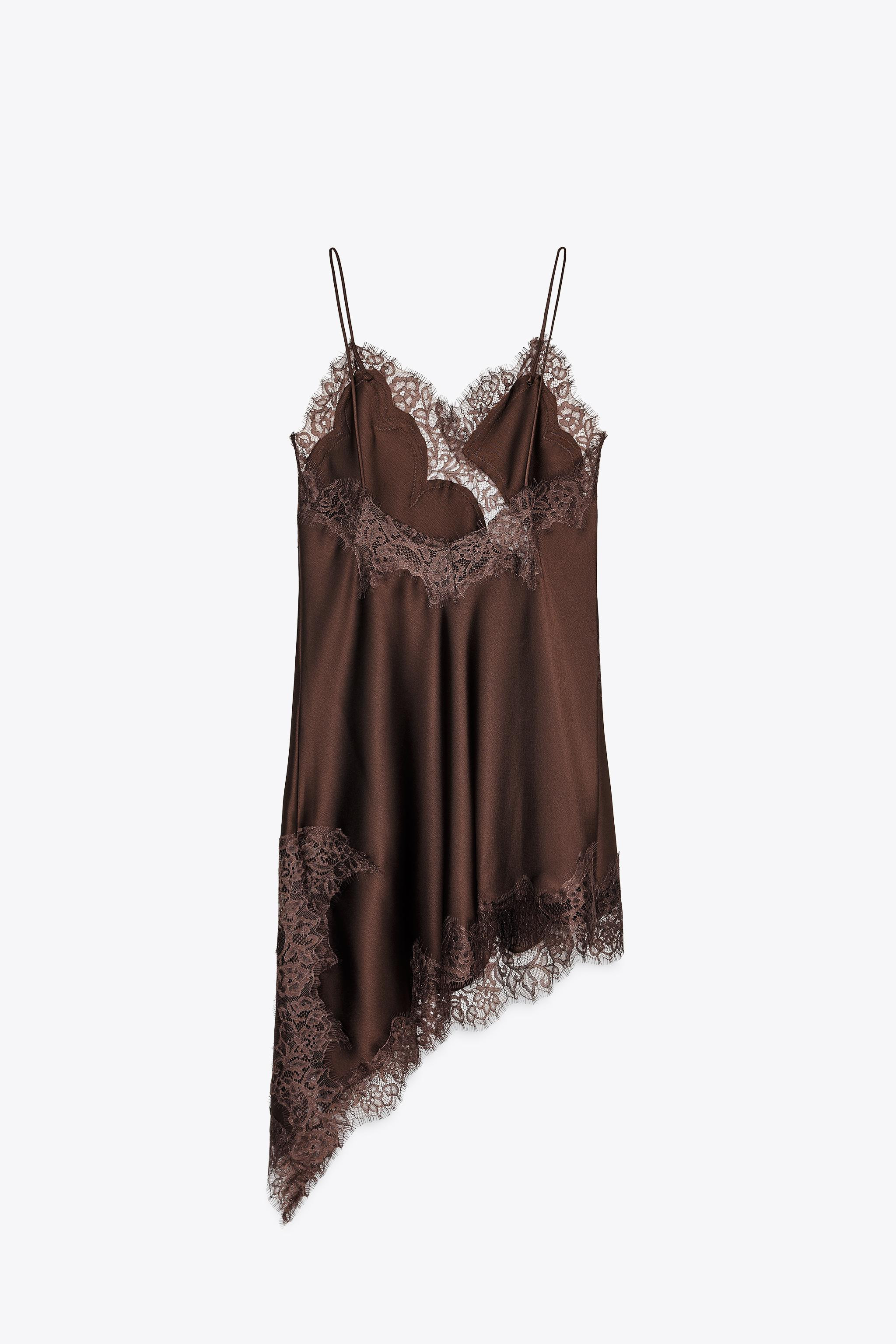 ZW COLLECTION ASYMMETRIC LACE DRESS | Zara US