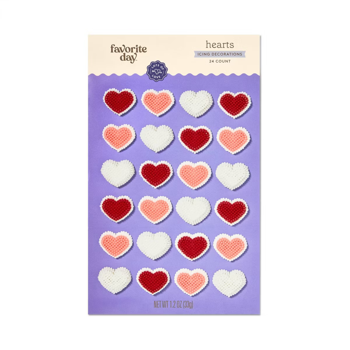 Valentine's Hearts Dot Matrix - 1.2oz / 24ct - Favorite Day™ | Target