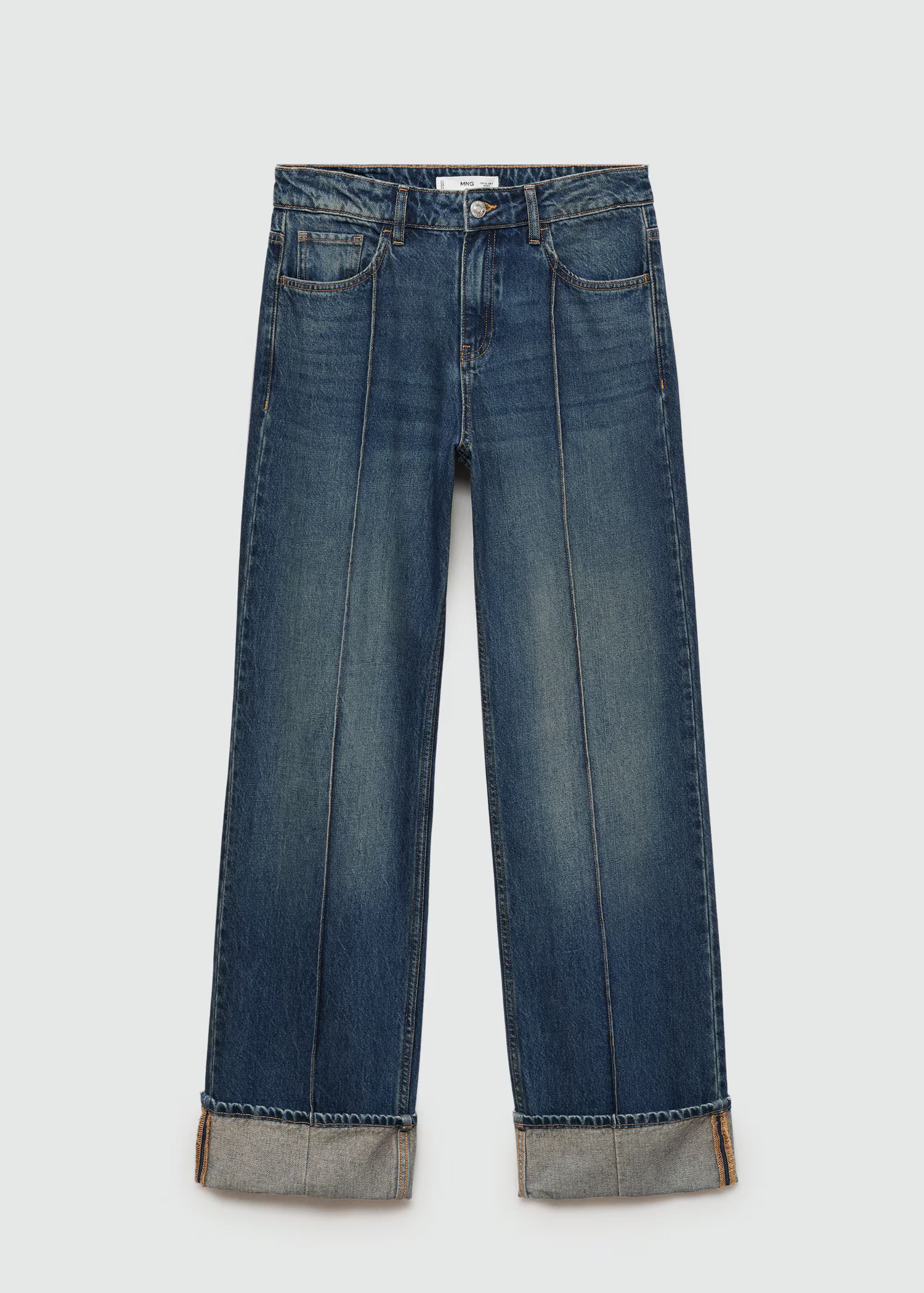 Paula straight-fit high-rise jeans - Woman | MANGO USA | MANGO (US)