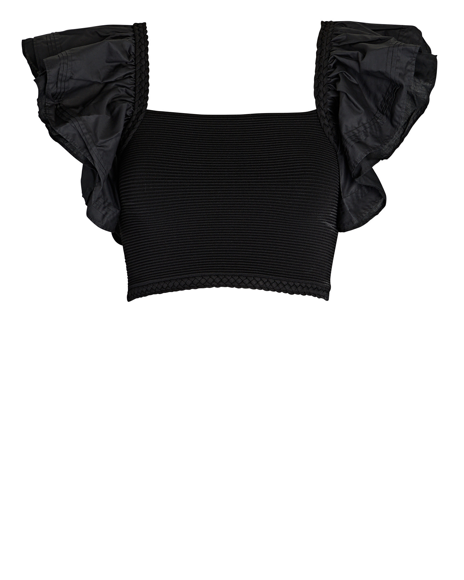 Corinne Ruffled Knit Crop Top | INTERMIX