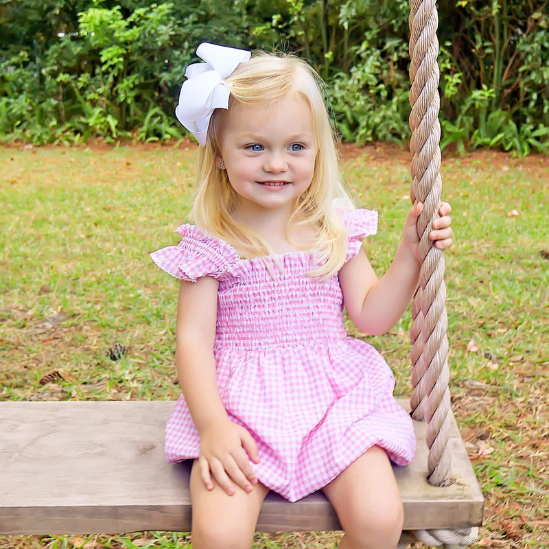 Light Pink Gingham Willow Bubble | Classic Whimsy