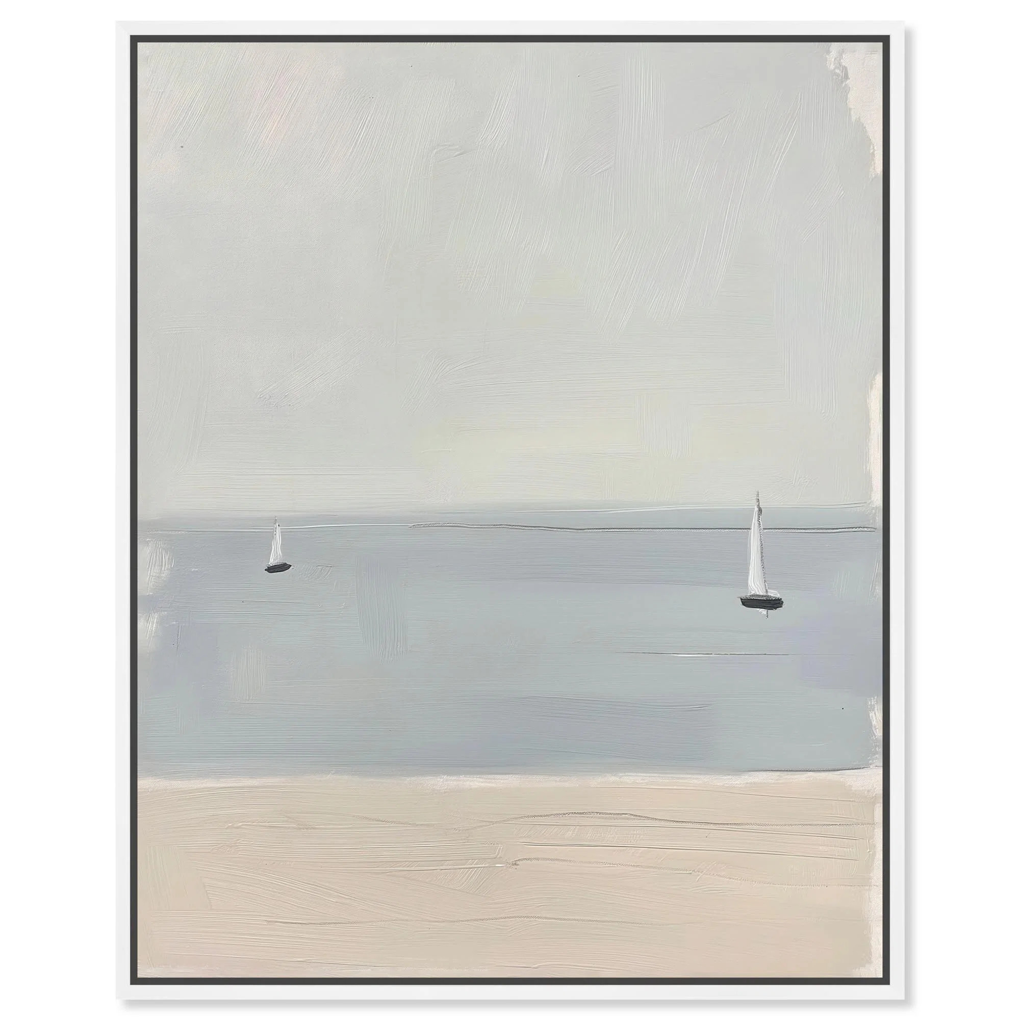 Boats in Serene Waters I Canvas Coastal Paintings by Art Remedy | Wayfair North America