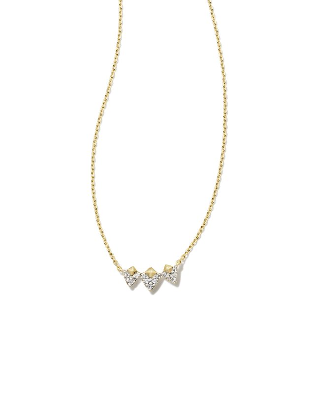 Spencer 18k Gold Vermeil Pendant Necklace in White Topaz | Kendra Scott | Kendra Scott