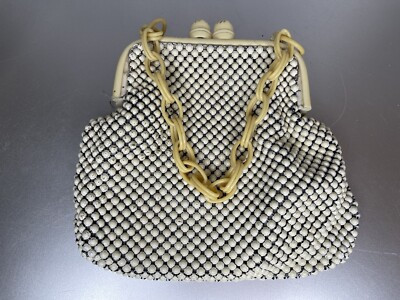 Vintage Whiting & Davis Alumesh Hand Bag With Bakelite - Celluloid Frame  | eBay | eBay US