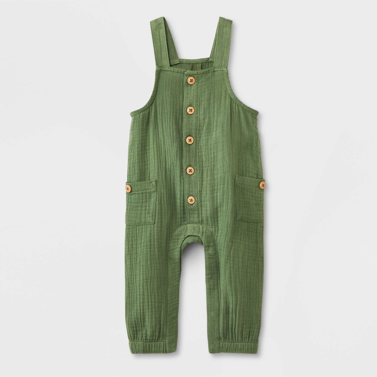 Baby Boys' Dungarees Striped Romper - Cat & Jack™ Green | Target