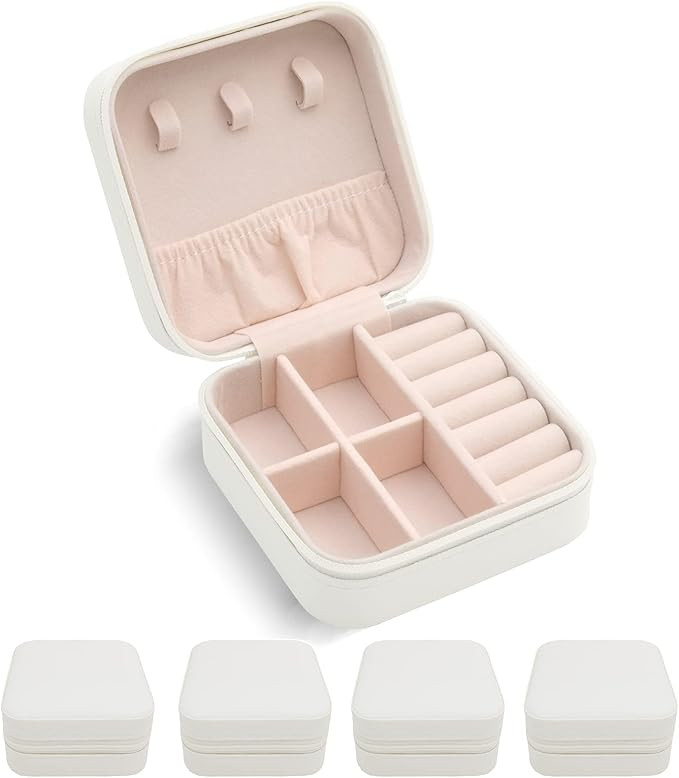 Mini Jewelry Travel Case,Small Travel Jewelry Organizer, Portable Jewelry Box Travel Mini Storage... | Amazon (US)