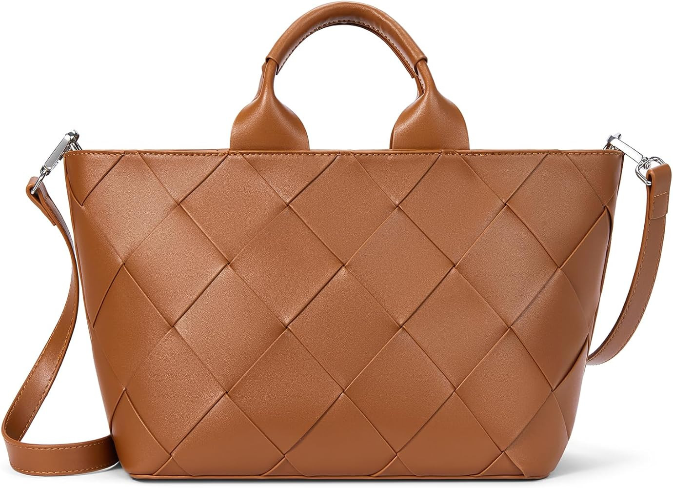 BOSTANTEN Woven Tote Bag for Women Top Handle Purses and Handbags Shoulder Crossbody Purse With Z... | Amazon (US)