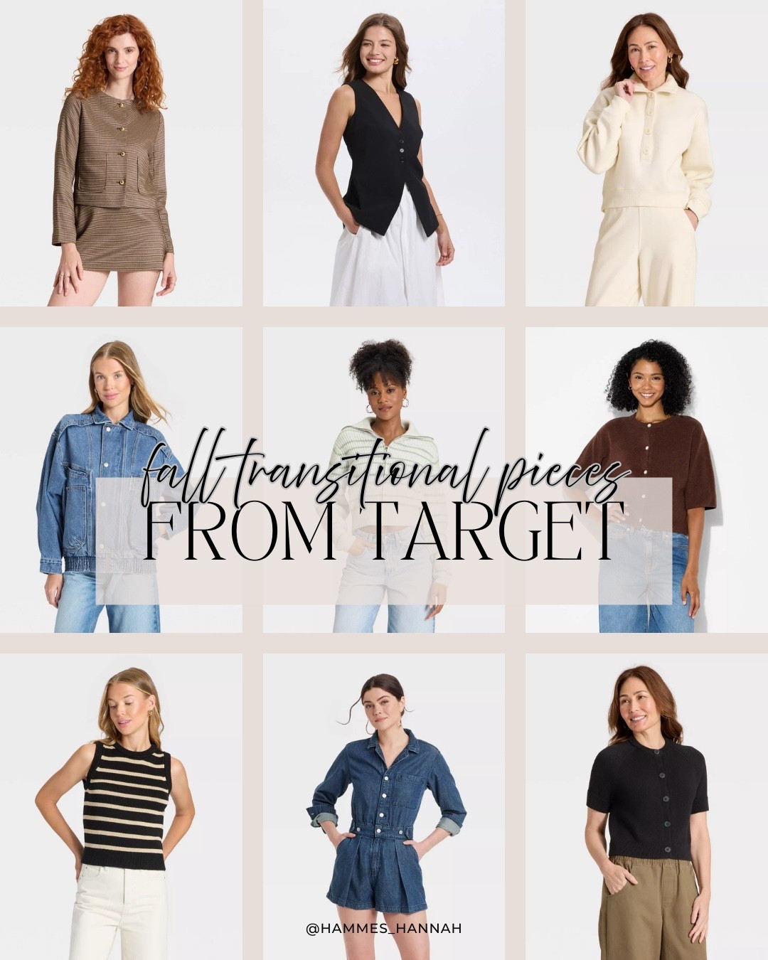 Target has the best transitional pieces to take you from summer to fall in style! 🍂 From cozy knits and layering tops to denim staples and versatile vests, these finds are perfect for mixing and matching as the weather cools down. Affordable, on-trend, and easy to wear—your fall wardrobe refresh starts here.

fall outfit ideas, target fall fashion, transitional outfits, affordable style, layering essentials, cozy fall looks, denim jacket, sweater vest, fall wardrobe staples, target clothing finds

#LTKFindsUnder50 #LTKSeasonal #LTKStyleTip