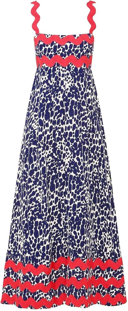 Women Casual Fashion Sleeveless Dress Summer Loose Sexy A Line Prints Dress Beach Vacation Long M... | Amazon (US)