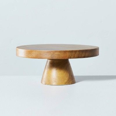 Small Wood Cake Stand Brown - Hearth &#38; Hand&#8482; with Magnolia | Target