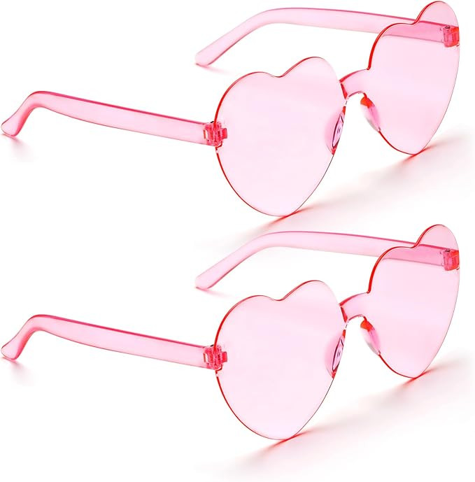 Heart Sunglasses Heart Shaped Sunglasses Womens Trendy 2025 Valentines Day Glasses Pink Heart Sun... | Amazon (US)