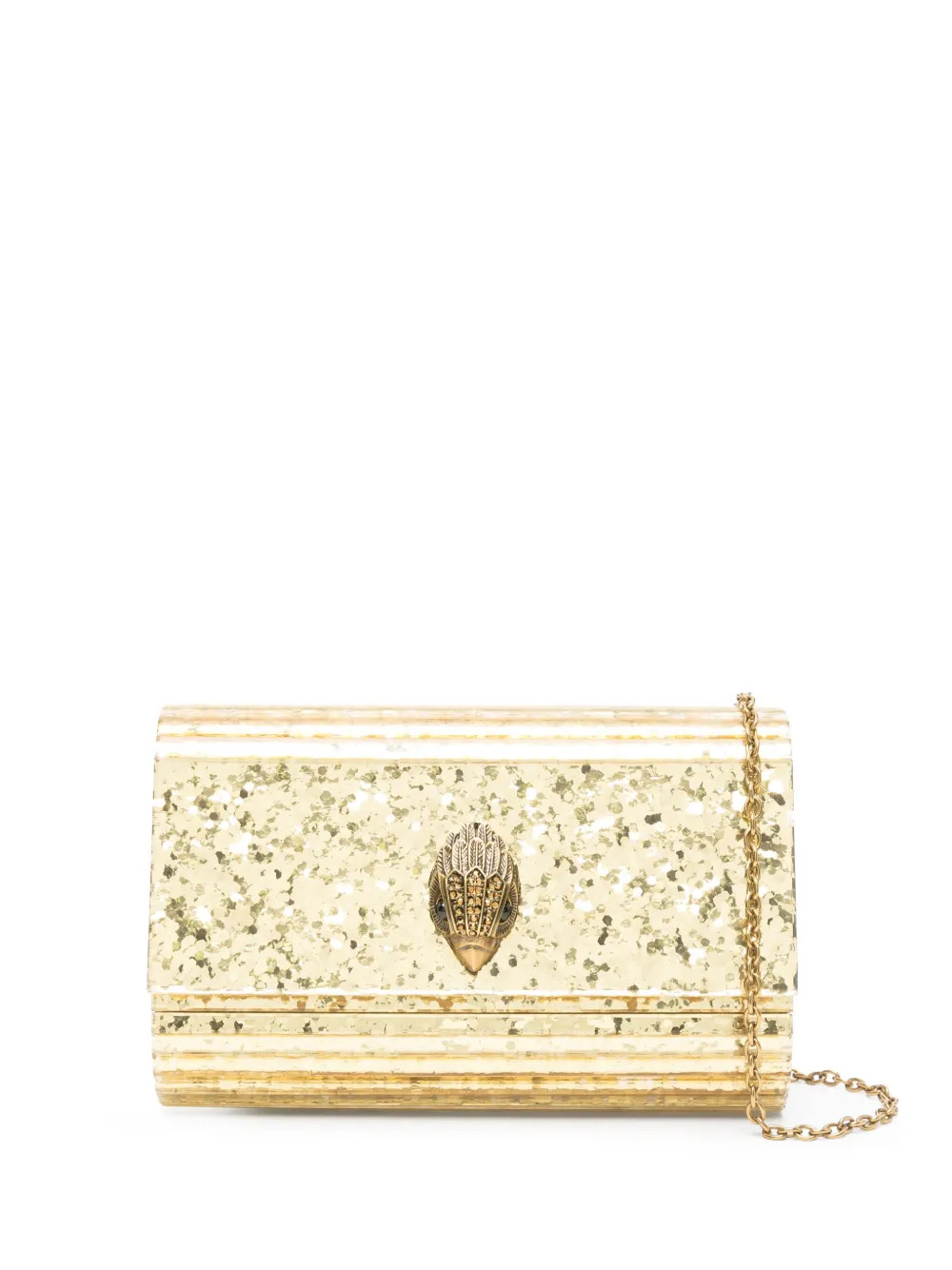 Kurt Geiger London Drench Party Eagle Clutch Bag | Gold | FARFETCH | Farfetch Global