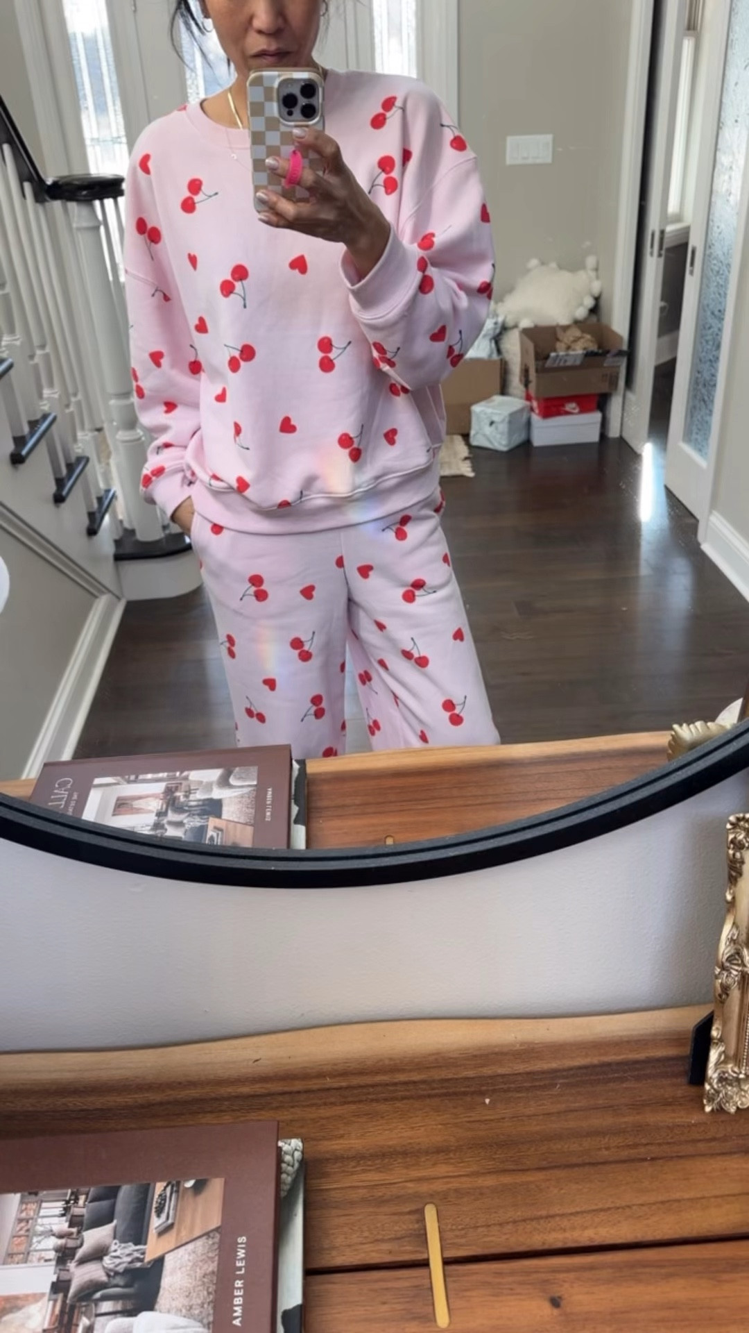 Cutest valentines set right here! Cozy, comfortable, and affordable. Runs true to size with a bit of an oversized fit — I’m 5’6 and wearing a small in both the pants and top. #leisurewear #loungewear #loungeset #valentinesday

#LTKSeasonal #LTKFindsUnder50