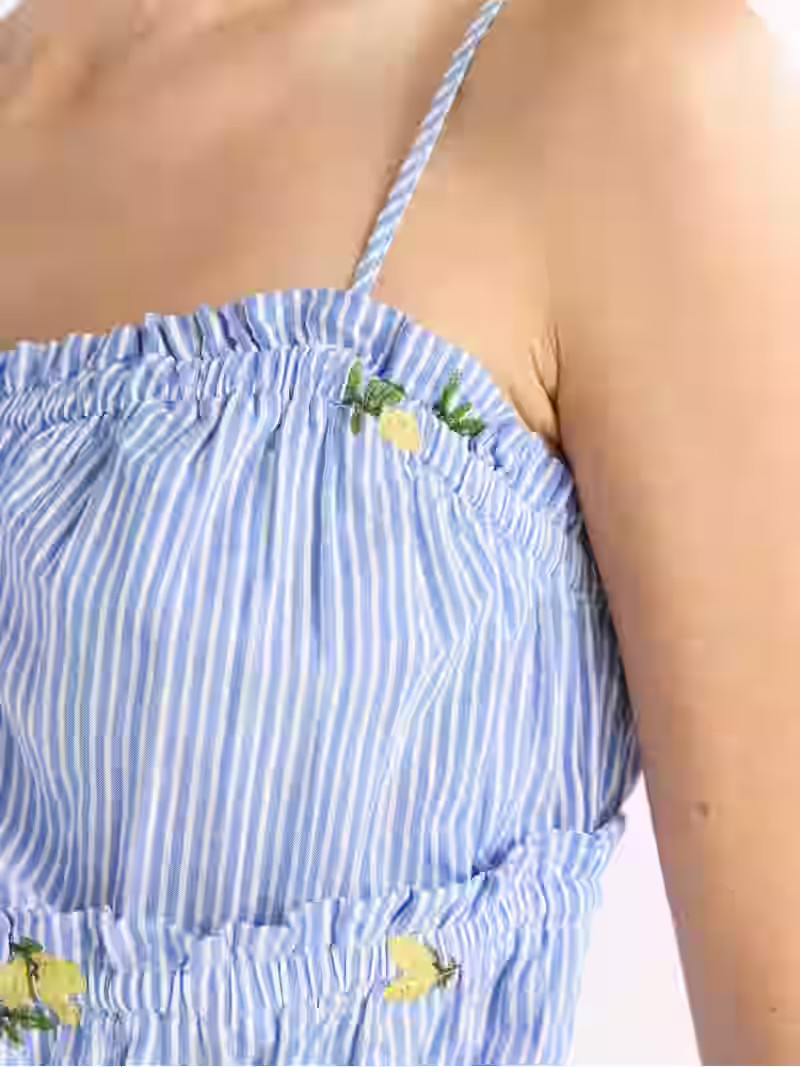 Free Assembly Women's Tiered Ruffle Cotton Sleeveless Top, Sizes XS-XXL | Walmart (US)