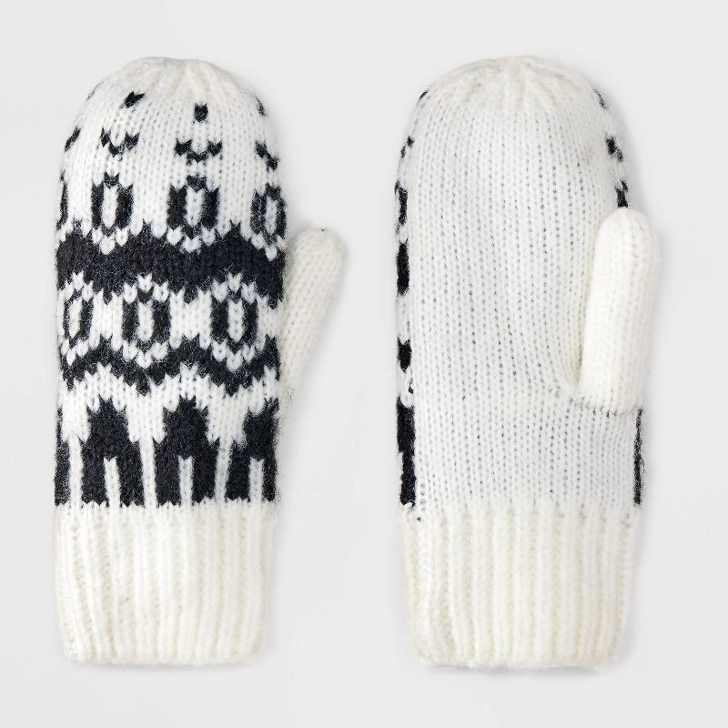 Fair Isle Mittens - Universal Thread™ Off-White | Target