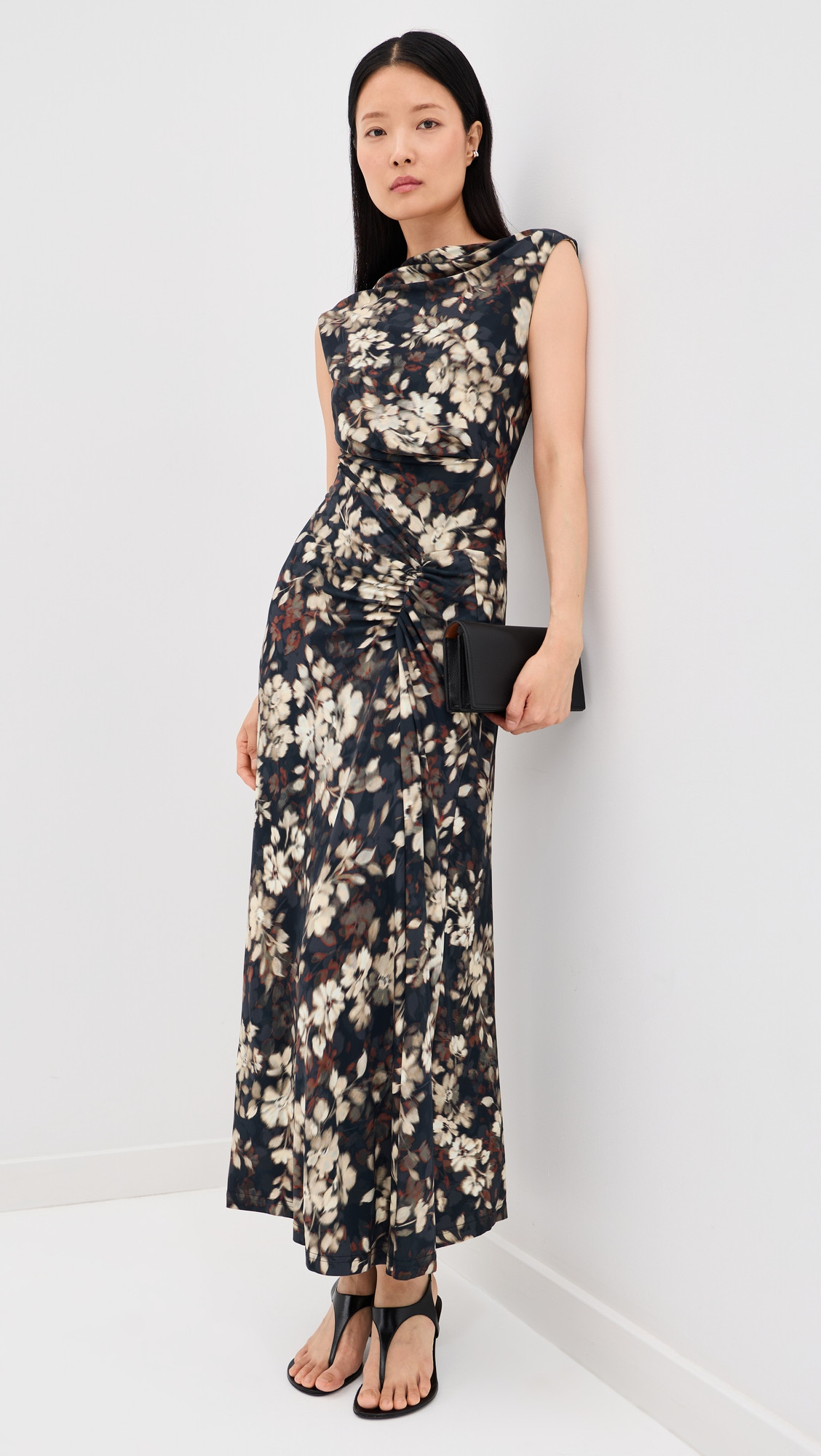 SIMKHAI Acacia Midi Dress Black multi S | Shopbop