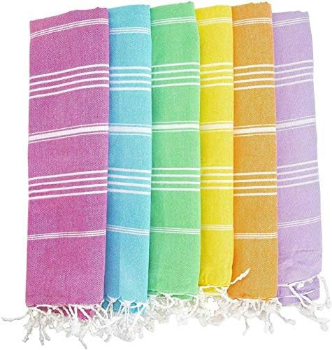 HAVLULAND (Set of 6) 100% Turkish Cotton Beach Towels (71"X39") Prewashed for Soft Feel - Oversiz... | Amazon (US)