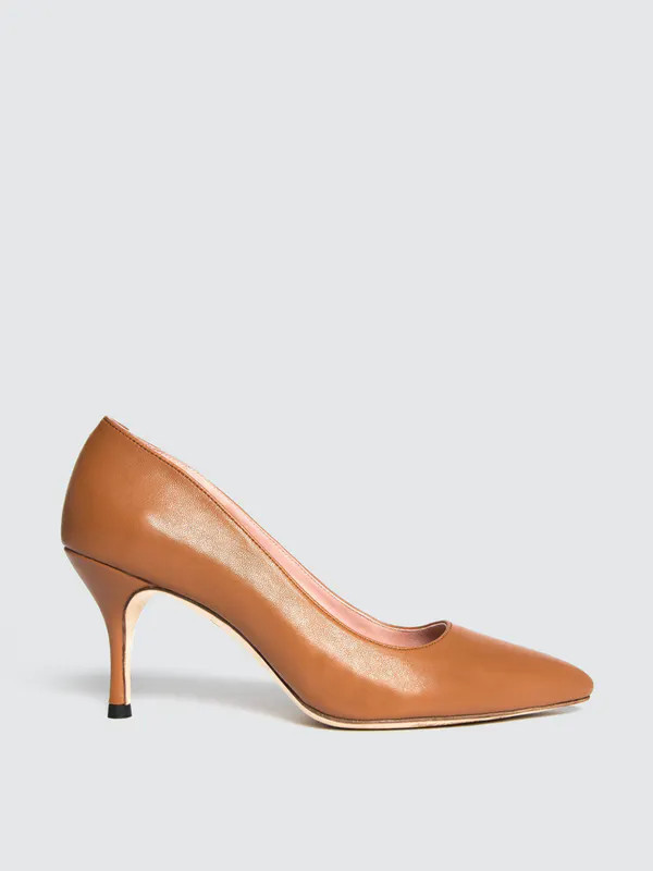 Ally Shoes Courageous Caramel Leather Pump - Brown - EU 40 | Verishop